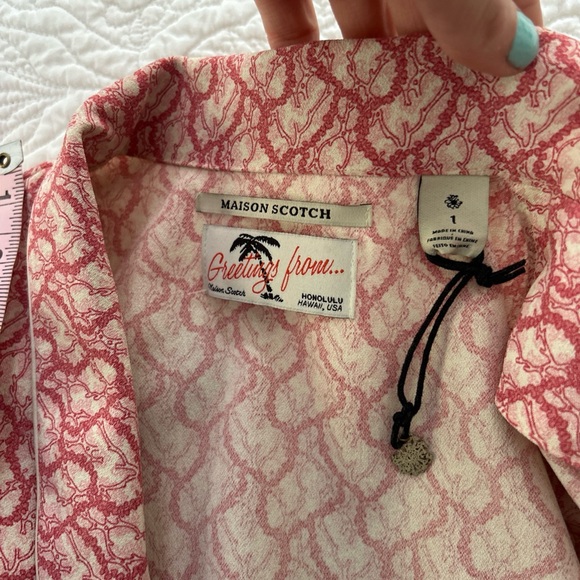 Scotch & Soda Pink coral Blazer smoking jacket size 1 NWOT - Picture 7 of 12